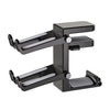 Black adjustable stand on a white background